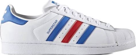 adidas superstar blauw en rood